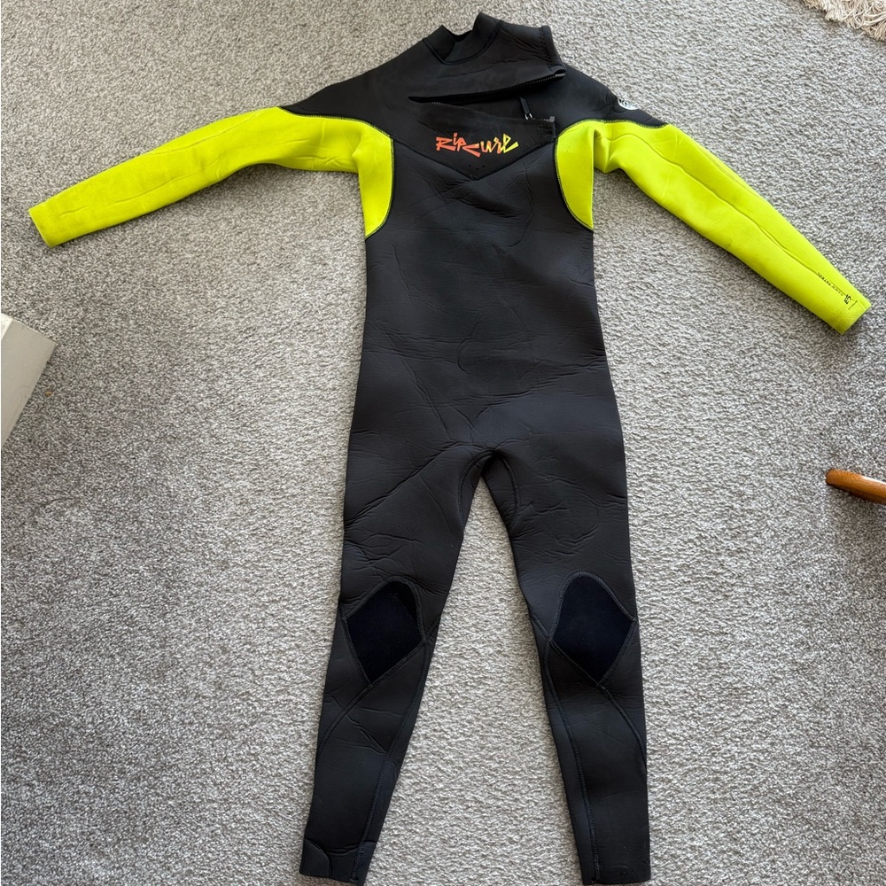 Rip Curl Kids Wetsuit - Black and Neon Yellow